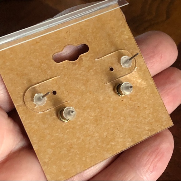 Set of two gold tone pairs of fashion post earrings - Picture 4 of 4